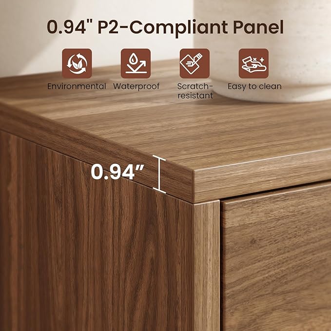 70'' Wide TV Stand for TVs Up to 75'', Wood Entertainment Center with Sliding Doors and Drawers, Television Console Storage Cabinet with Adjustable Shelves for Living Room, Bedroom, Walnut
