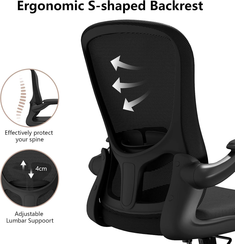 Ergonomic Office Chair, Comfort Swivel Home Office Task Chair, Breathable Mes...