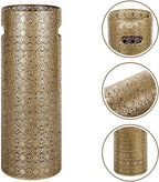Concepts 21 inch Heavy Duty Metal Umbrella Stand - Durable Storage Holder for Umbrellas - Indoor and Outdoor Use - Stylish and Modern Organizer for Entryways. (Gold Lace)