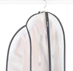 Zilink Fur Coat Storage Bags Dress Bags for Gowns Long 60 in, 2 Pack | 7 in Gussted, Wrinkle Free, Breathable, Dust Covers for Hanging Clothes for Leather Jacket Fur Coat Puffy Dress Storage
