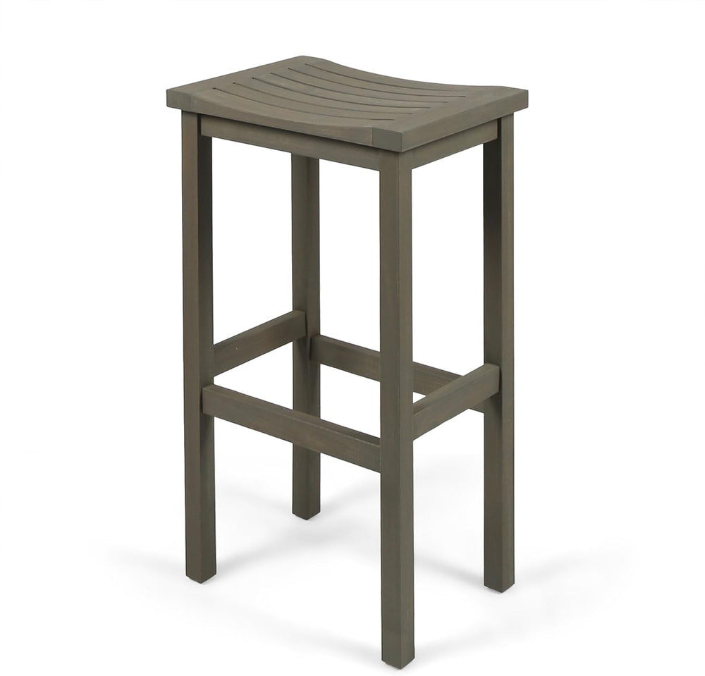 Christopher Knight Home Caribbean Outdoor 30" Acacia Wood Barstools, 2-P...
