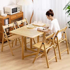Folding Chairs, Modern Mid Century Dining Outdoor Bamboo for Bedroom Living Room Reading Room(Natural)