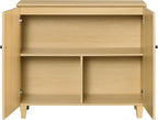 WAMPAT Modern Large Sideboards Credenza Storage Cabinets, 3 Pieces, Oak | 106" Wide Buffet Table w/ Doors & Shelves, Mid Century Tall Media Console, Wood Kitchen Coffee Bar for Living Room, Hallway