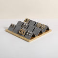 GemeShou Golden coated earring display stand for selling, velvet stud earring holder for jewelry display, Jewlery earring storage organizer tray, studs holder jewelry organizer【Earring holder-Grey】