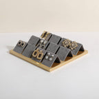 GemeShou Golden coated earring display stand for selling, velvet stud earring holder for jewelry display, Jewlery earring storage organizer tray, studs holder jewelry organizer【Earring holder-Grey】
