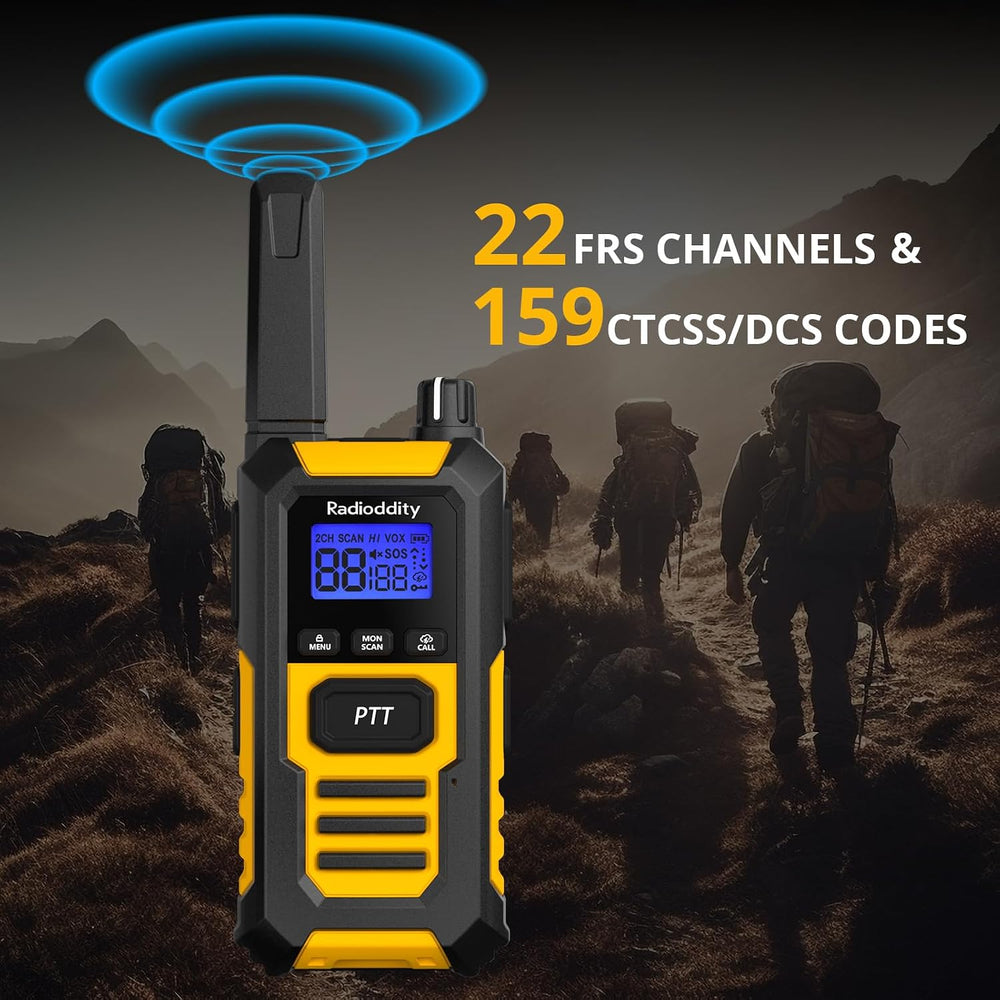 Radioddity HD-1 Waterproof Walkie Talkies IP67 Heavy Duty Floating, 2 Pack
