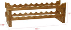 Oceanstar 18-Bottle Stackable Bamboo Wine Rack
