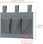 Hanging Bedside Caddy,Bedside Organizer Caddy for Bed Rails(4 Pockets-Grey)