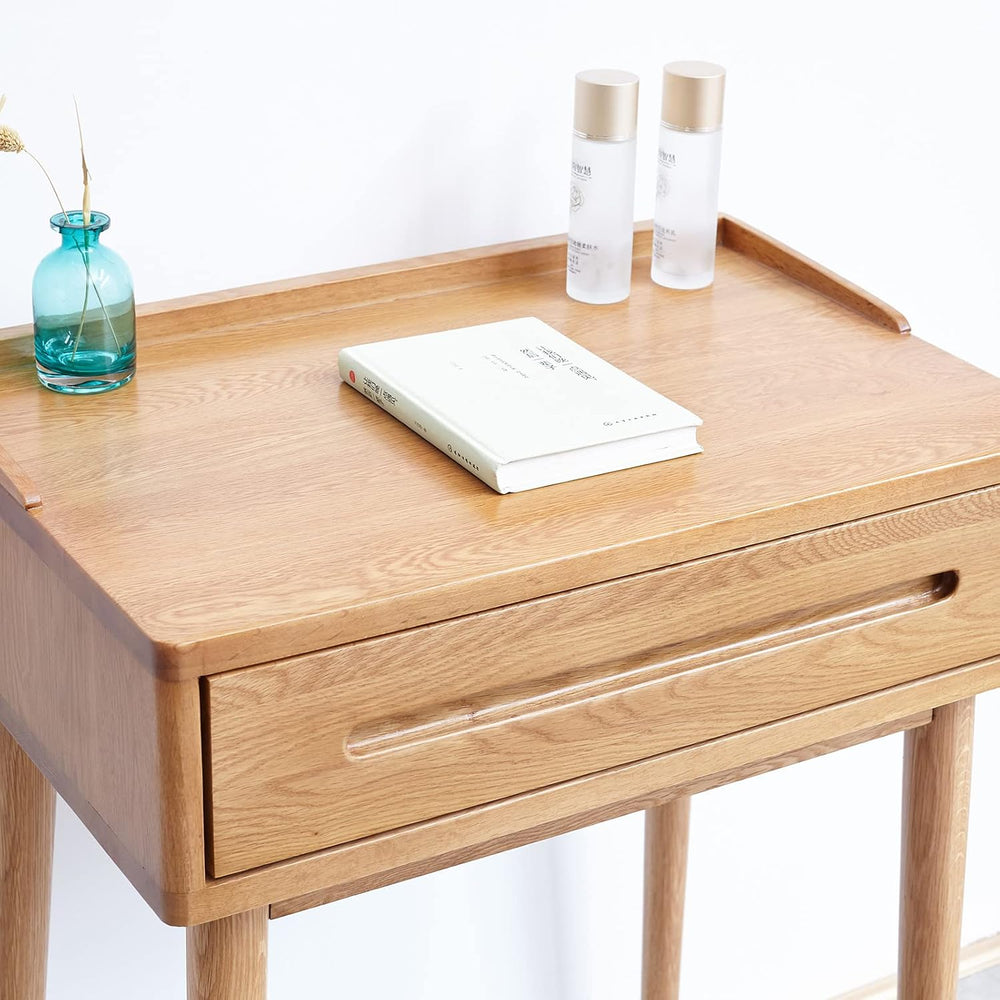 GDFStudio Solid Wood Bistro Dresser Table,Compact Storage Desk with Drawer,Ea...