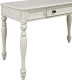 OSP Home Furnishings Country Meadows 48 Inch Writing Desk with Drawer, Antique White