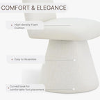 Swivel Dining Chairs Set of 2, Modern Upholstered Dining Chair Mid Century Kitchen Chairs with Wave Shaped High Back, 360 Degree Rotating Vanity Chair for Dining Room, Bedroom, Farmhouse, Beige