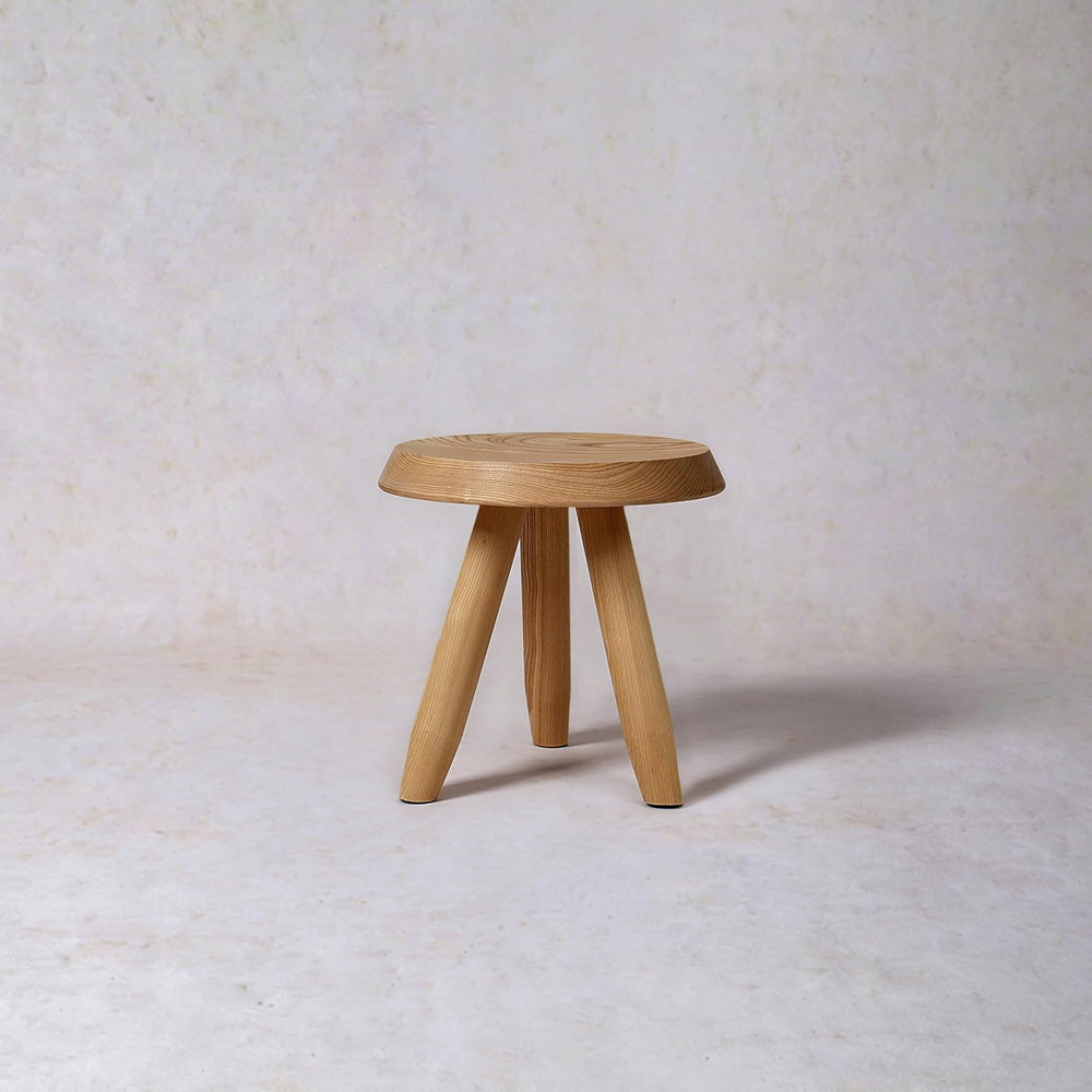Tabouret Walnut Stool – Handcrafted Hardwood Seating Inspired by Charlotte Pe...