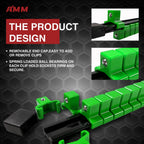 AMM 9-Piece Socket Organizer, 1/2 inch, 3/8 inch and 1/4 inch Drive ABS Tools-Green Socket Holder,Heavy Duty Socket Racks, Premium Quality Socket Clip Rail Holder,The Best Tool Trays in The Garage