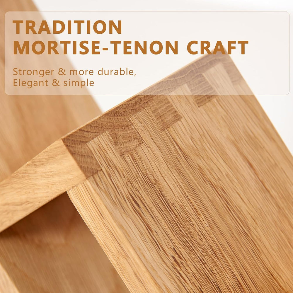 Solid Oak Wine Rack Countertop, 4 Bottle Tabletop Wine Holder - No Assembly F...