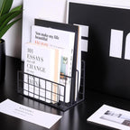 File Folder Organizer for Desktop,3 Section Metal Vertical magazine Stand Holder,Paper tray/Mail countertop/Record/Letter/Book Rack Sorter Holders,Desk organizers and accessories & office supplies