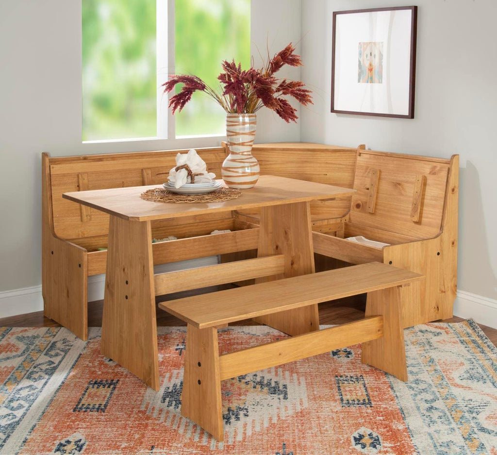 Linon Waldron Corner Nook Set NAT Kit