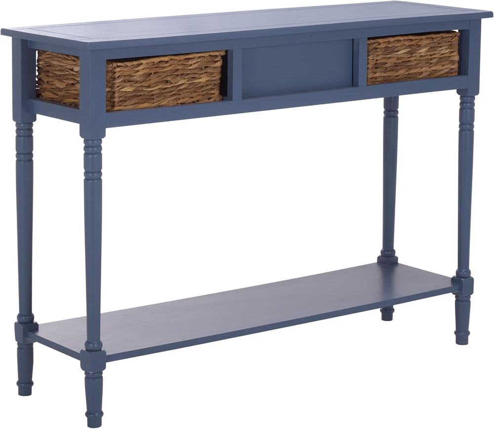 SAFAVIEH Home Collection - Christa Entryway Console Table, Blue Solid Wood 3-...