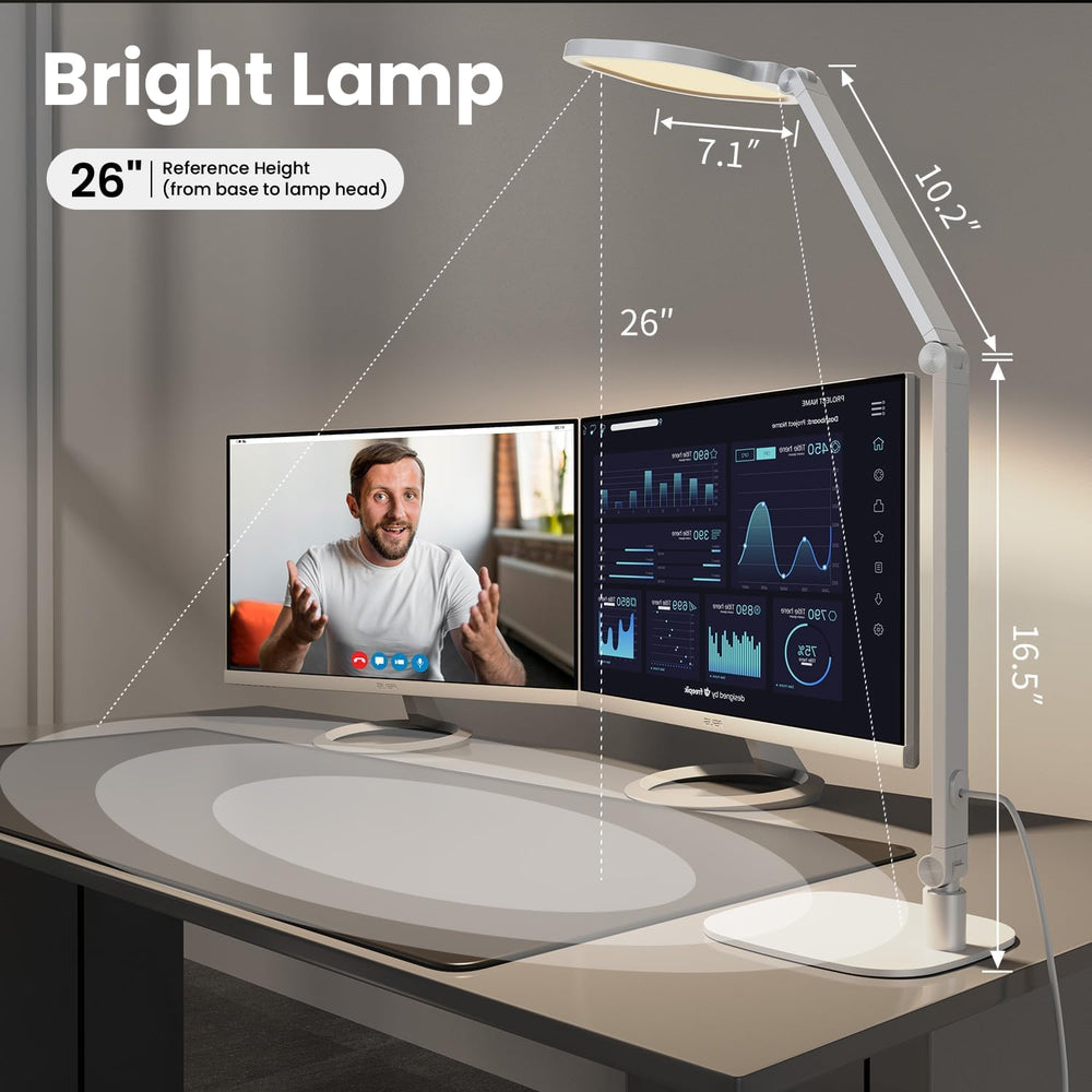 LitONES LED Desk Lamp for Home Office, Soft Edge-lit Design - Modern Style