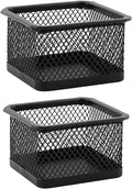 Paper Clip Holder for Desk, Paperclip Holders Mesh Paperclip Dispenser Organizer for Desk Binderclip Bobby Pin Holder Container for Home Office School(SIZE:2pcs)
