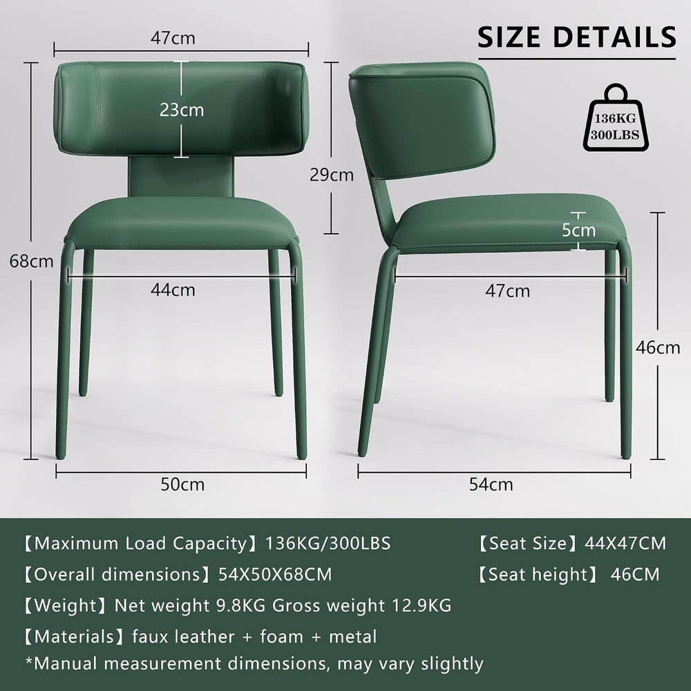 YOUNIKE Upholstered Dining Chair Single Premium Faux Leather Kitchen Dining R...