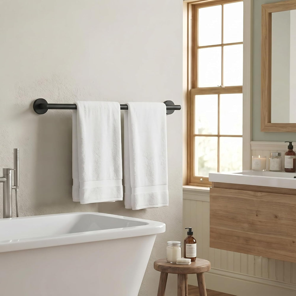 SEIDO Black Towel Bar 36 Inch One-Piece Design, SUS 304 Stainless Steel Towel...
