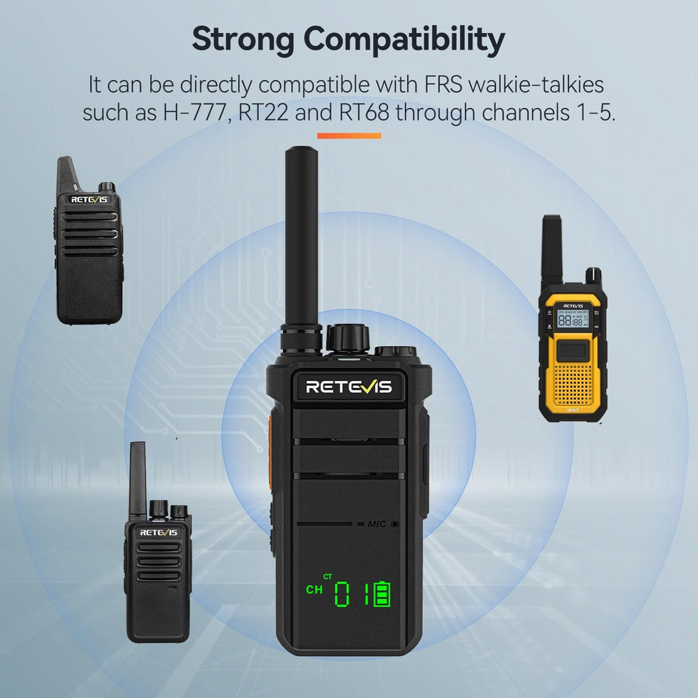 Retevis RB26H 2 Way Radio Long Range, Walkie Talkies with Earpiece, 10-Pack