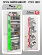 Over The Door Organizer, 5 Shelves Closet Door Hanging Organizer with 10 Mesh Pockets, Nursery Closet Organizer, Baby Essentials, Dorm Room Essentials for Girls