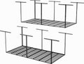 SunsGrove 4x8 Garage Storage Overhead Rack Organization, Adjustable Ceiling Mounted Storage Racks, 800LBS Weight Capacity, 22"-40" Ceiling Dropdown, 2 Pcs, Black