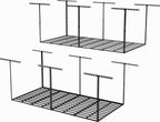 SunsGrove 4x8 Garage Storage Overhead Rack Organization, Adjustable Ceiling Mounted Storage Racks, 800LBS Weight Capacity, 22"-40" Ceiling Dropdown, 2 Pcs, Black