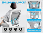 Ergonomic Office Chair with Lumbar Support - Adjustable Computer Desk Chairs for Home Office, Gaming, and Work - Comfortable and Supportive Desk Chairs for Adults(Grey Silver)