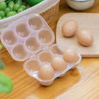 6 Grid Eggs Holder Container, Portable Tray Egg Grid Storage Container With Lid Camping Boxes Carriers For Camping Picnics Travel Kitchen Restaurants