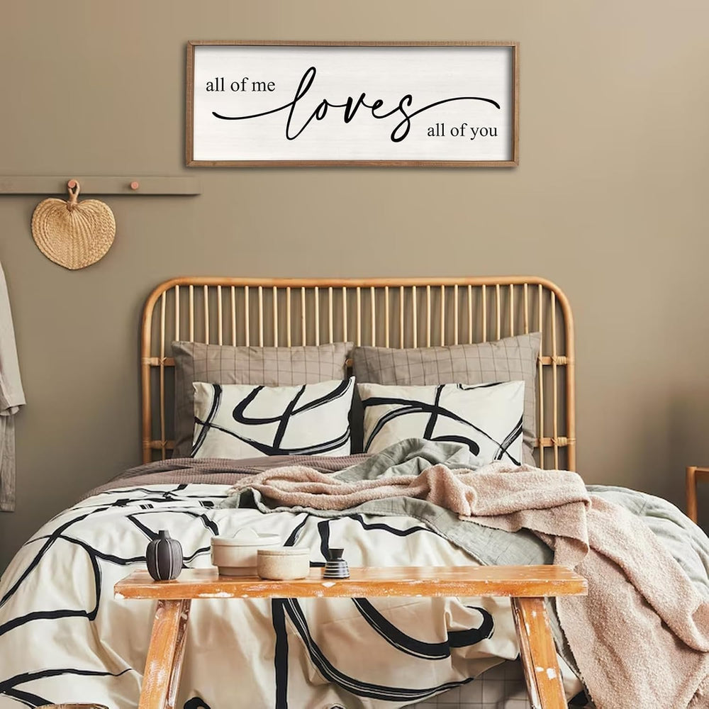 Surfapans All Of Me Loves All Of You Sign 40"×15" Wood White