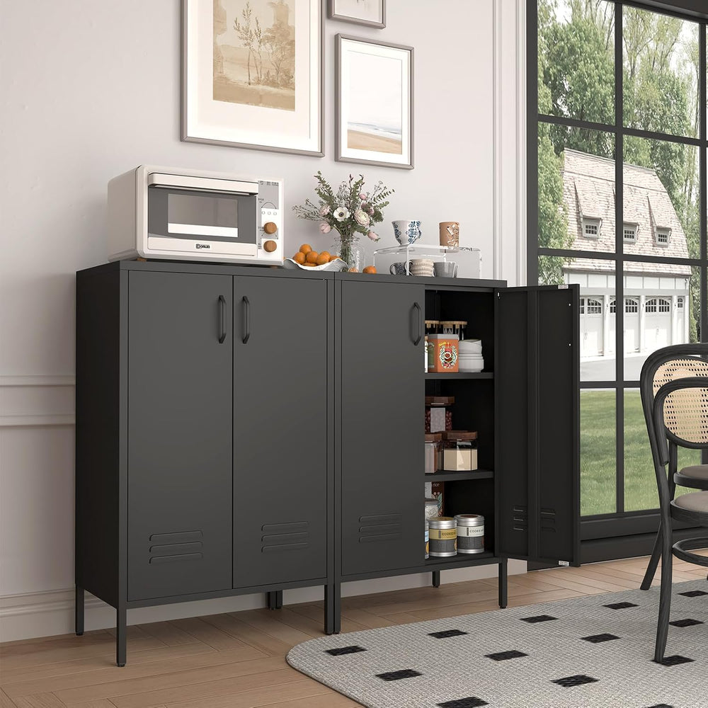 IRONFFICE Metal Storage Cabinet,Metal Cabinets with Doors and Adjustable Shel...