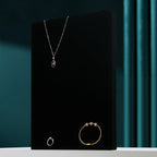 Coward 2Pcs/Set Black Velvet Stackable Jewerlry Organizer Tray Velvet Blank Tray Holder for Beads Bracelets Necklaces Earrings Store Selling or Home Show