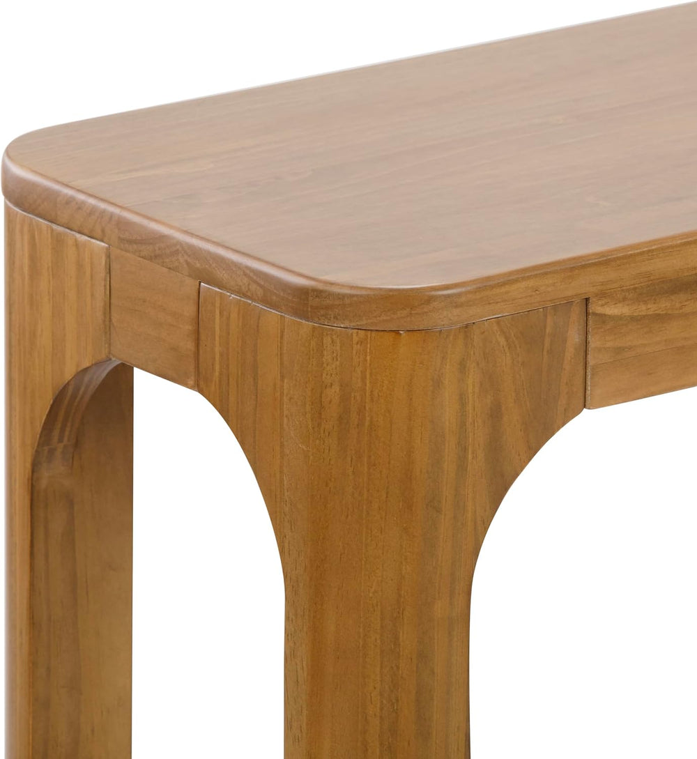 Plank+Beam Forma Console Table, with Shelf, 46 Inch, Pecan