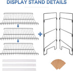 WWN Black 3-Tier Candy Display Rack 24 * 23 * 14inch Versatile Chip and Snack Stand for Countertop Retail, Concession Stands, and Supermarkets
