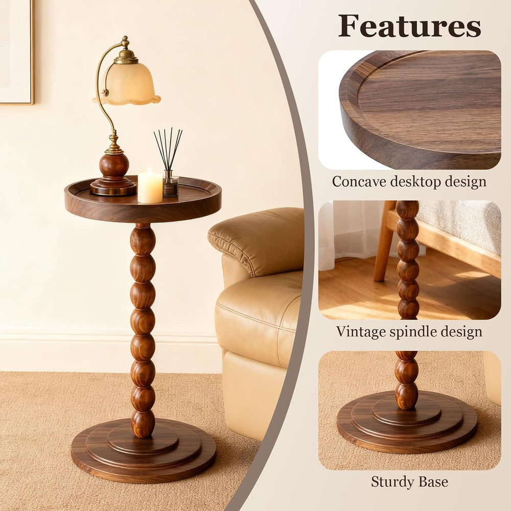 Small Round Side Table, C Table End Tables for Sofa, Sofa Round Tables for Li...