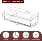 Acrylic Desk Organizer 12 "x 5.7" x 4", Clear Desktop Drawer Tabletop Storage Organization for Office Home Makeup Skincare Jewelry