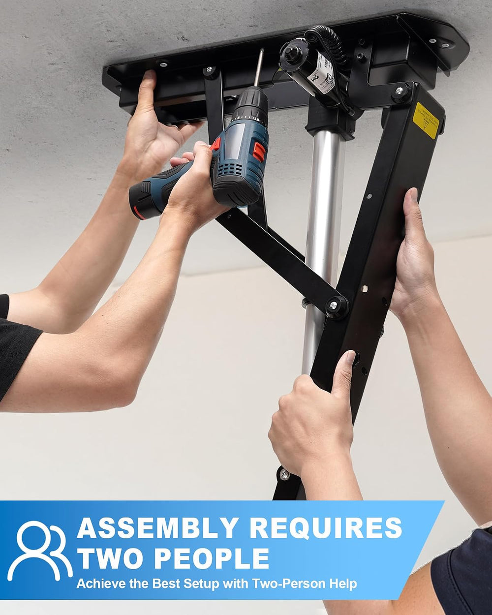 TOPSKY Motorized Ceiling TV Mount, 32–70 in TVs, 88 lb Capacity | Motorized f...