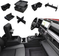 6PCS Center Console Organizer Tray for 2024 2025 Toyota Tacoma Accessories, Armrest Hidden Storage Box, Rear and Console Cup Holder Glove and Armrest Storage Box with Insert Divider for Toyota Tacoma