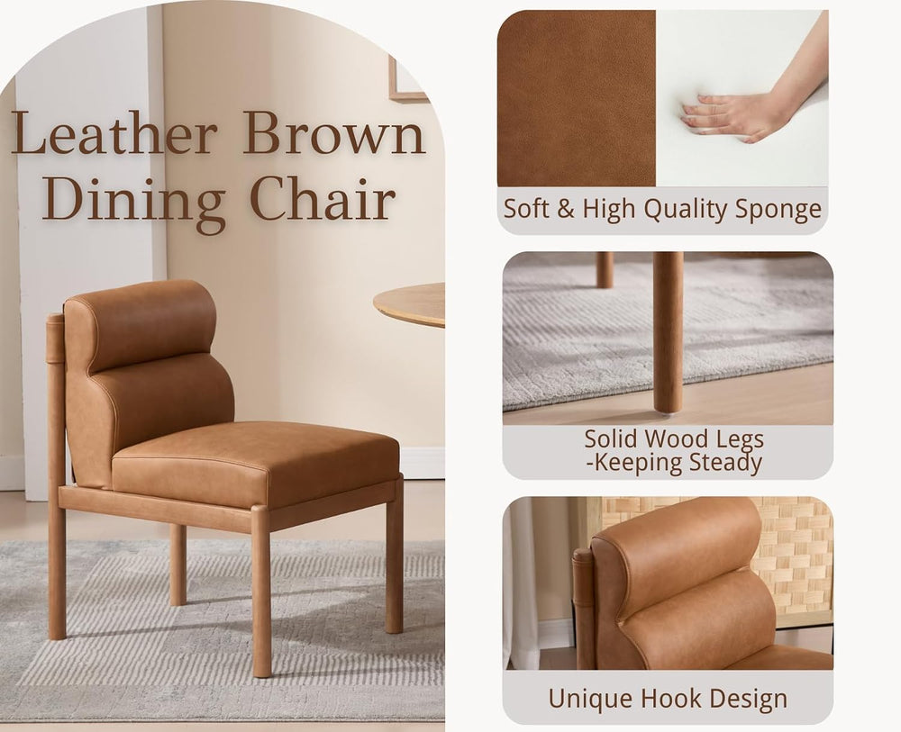 EALSON Dining Chairs Set of 2 Modern Upholstered Living Room Chairs Mid Centu...