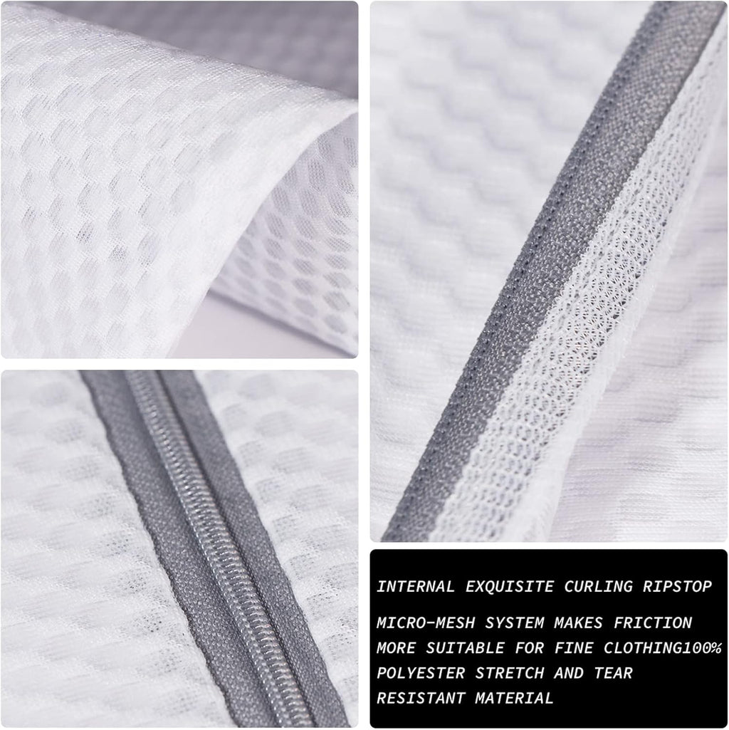 4Pcs Durable Honeycomb Mesh Laundry Bags for Delicates Reusable Wash Bag(1XX-Large 24 x 24 Inches,1X-Large 20 x 24 Inches,1 Large 16 x 20 Inches, 1 Medium 12 x 16 Inches)