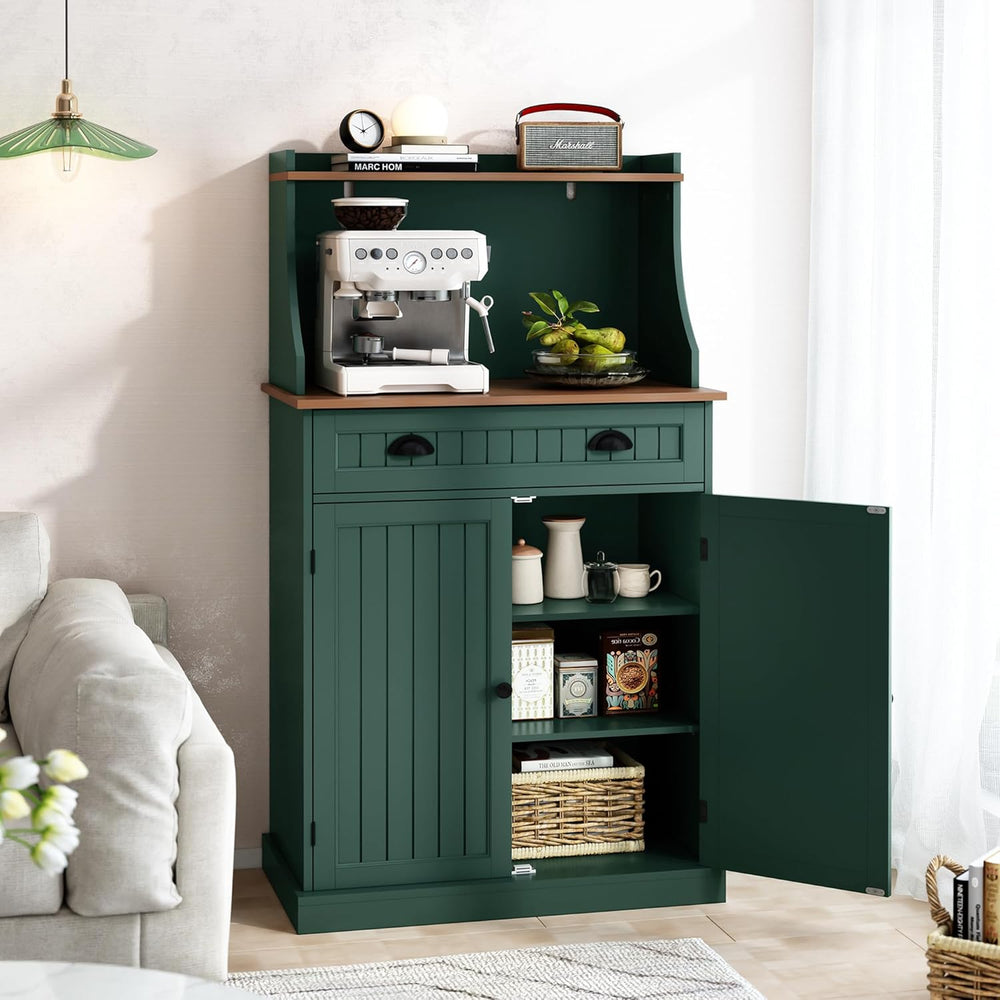 HOLTICO 54" Kitchen Pantry Storage Cabinet with Doors and Adjustable She...