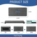 2PCS Water Absorbing Stone Tray, Fast Drying Stone Sink Tray, Water Absorbent Diatomite Trays, Stones Soap Trays, Diatomite Coasters for Kitchen Sink Bathroom Counter, Hand Soap Dish & Holders