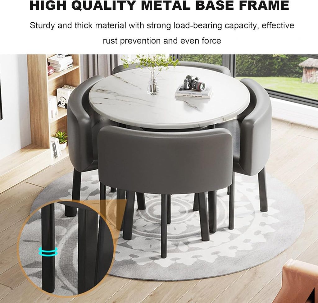 Reception Desk for Spaces with Lockable Drawer, Compact Office Counter Desk Counter Modern Front Lockable Drawers,Modern Round Dining Table Set with 4 Chairs 80cm Square Conference Table and