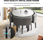 Reception Desk for Spaces with Lockable Drawer, Compact Office Counter Desk Counter Modern Front Lockable Drawers,Modern Round Dining Table Set with 4 Chairs 80cm Square Conference Table and