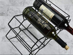 KirinRen Black Metal Wine Rack Freestanding, Tabletop Wine Rack Holder, Countertop Wine Bottle Holder (Black)