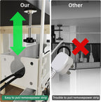 Multi-Model Under Desk Cable Management 2 Pack Metal Under Desk Wire Management Tray Clamp Mount Under Table Cord Management No Damage The Desk White