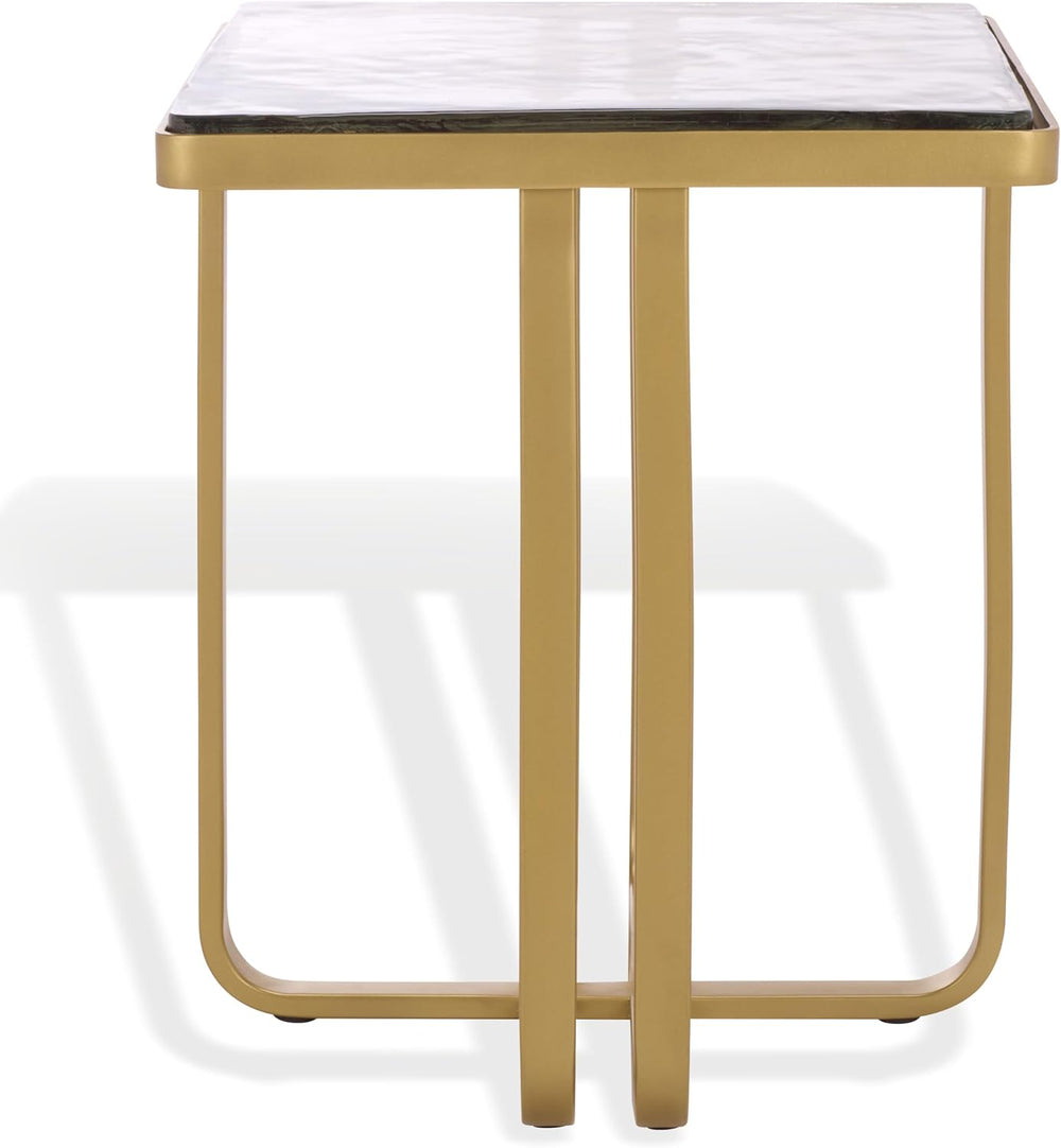SAFAVIEH Couture Collection - Dominic Brass Stainless Steel Accent Table, Scu...