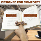 Walnut Dog Book Page Holder - Smooth Finish Wood Holder for Readers, Book Lovers & Literary Gifts